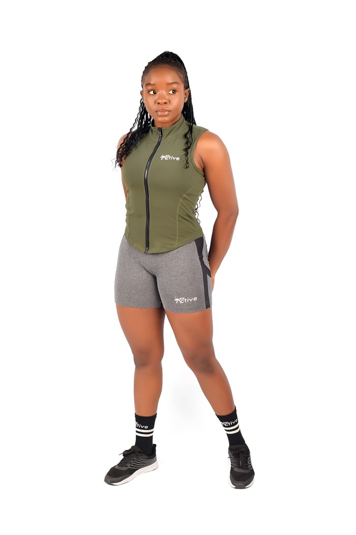LUX ZIPPER TANK TOP